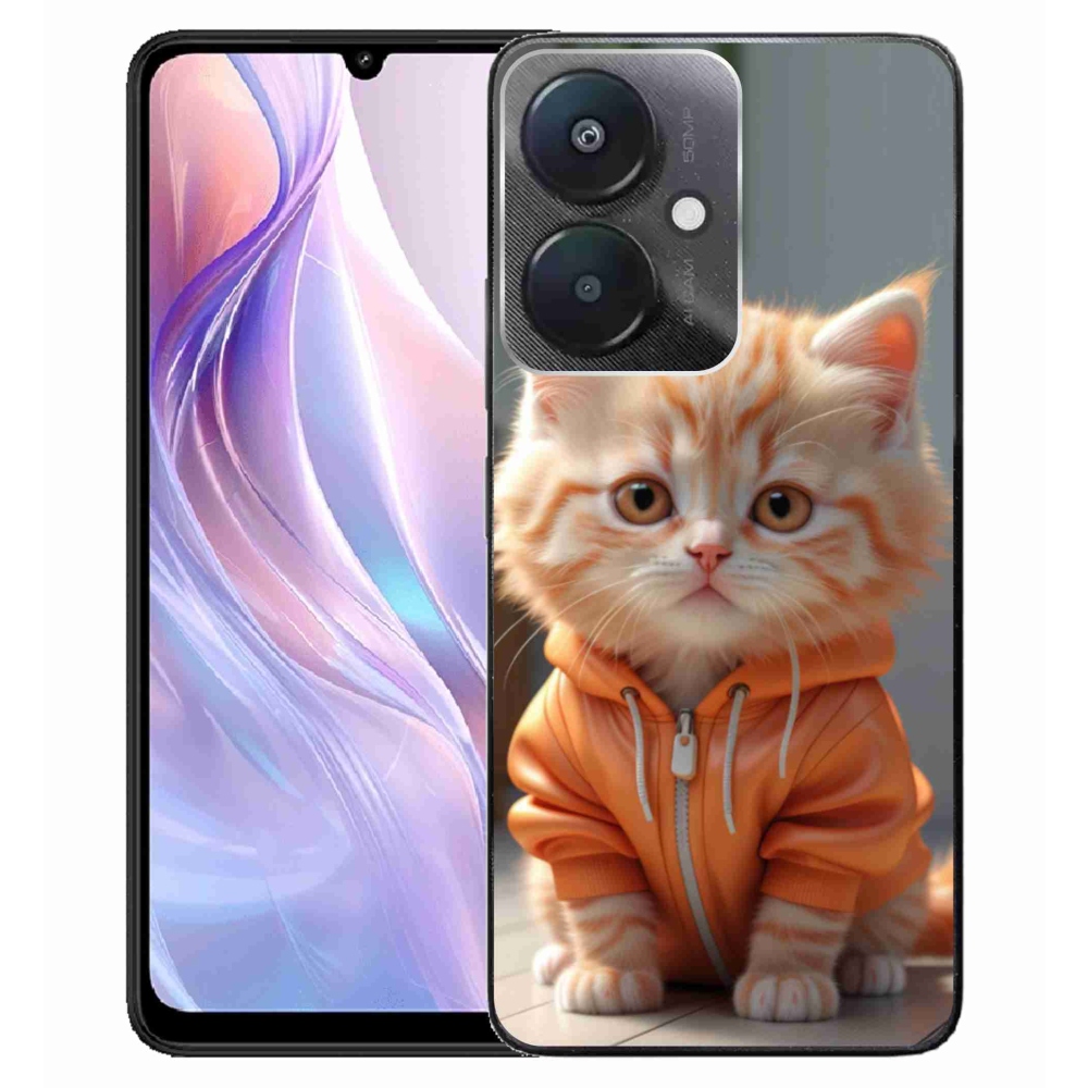 Gél borítás mmCase a Xiaomi Redmi 13C 5G-hez - cica egy melegítőben