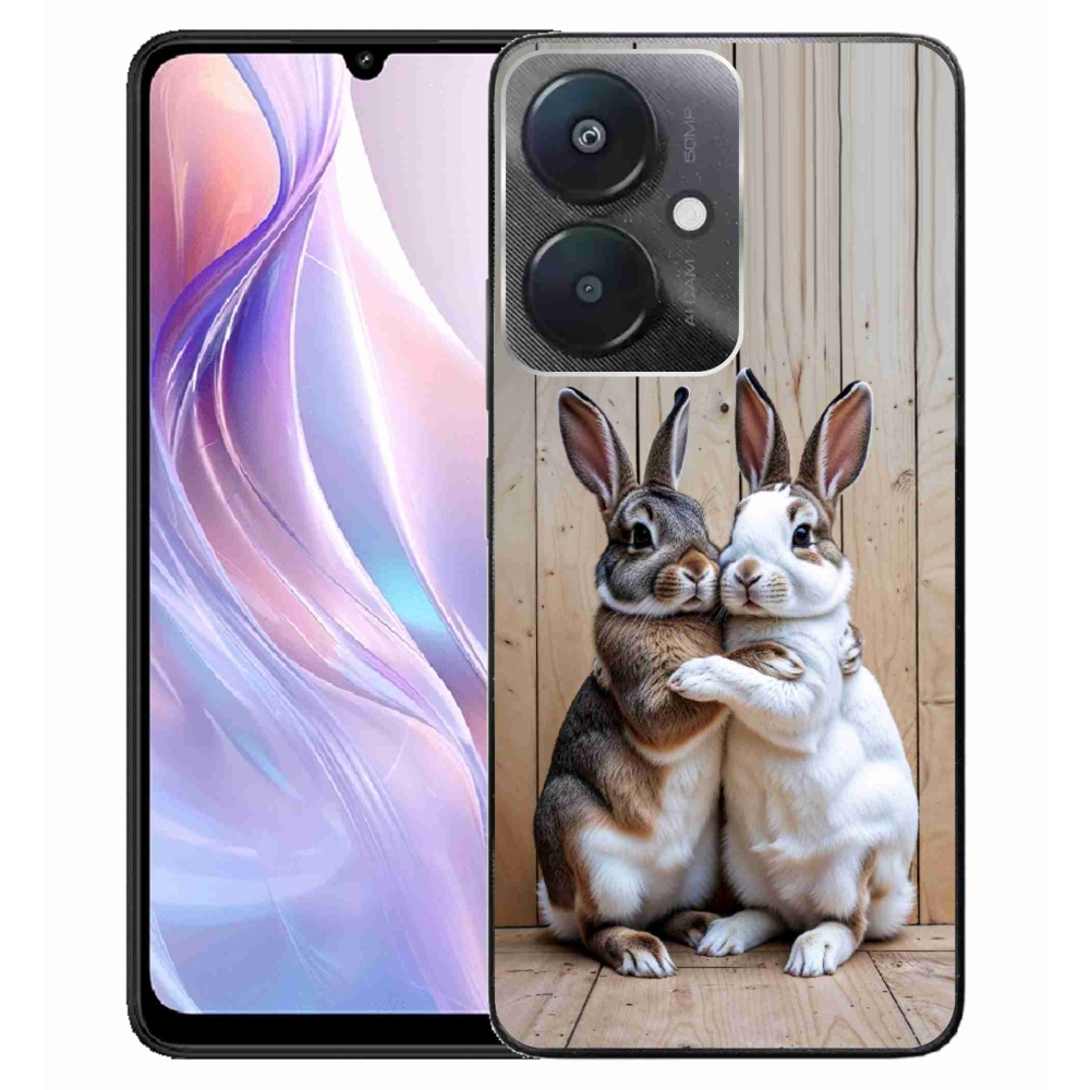 Gél borítás mmCase a Xiaomi Redmi 13C 5G számára - nyúl pár