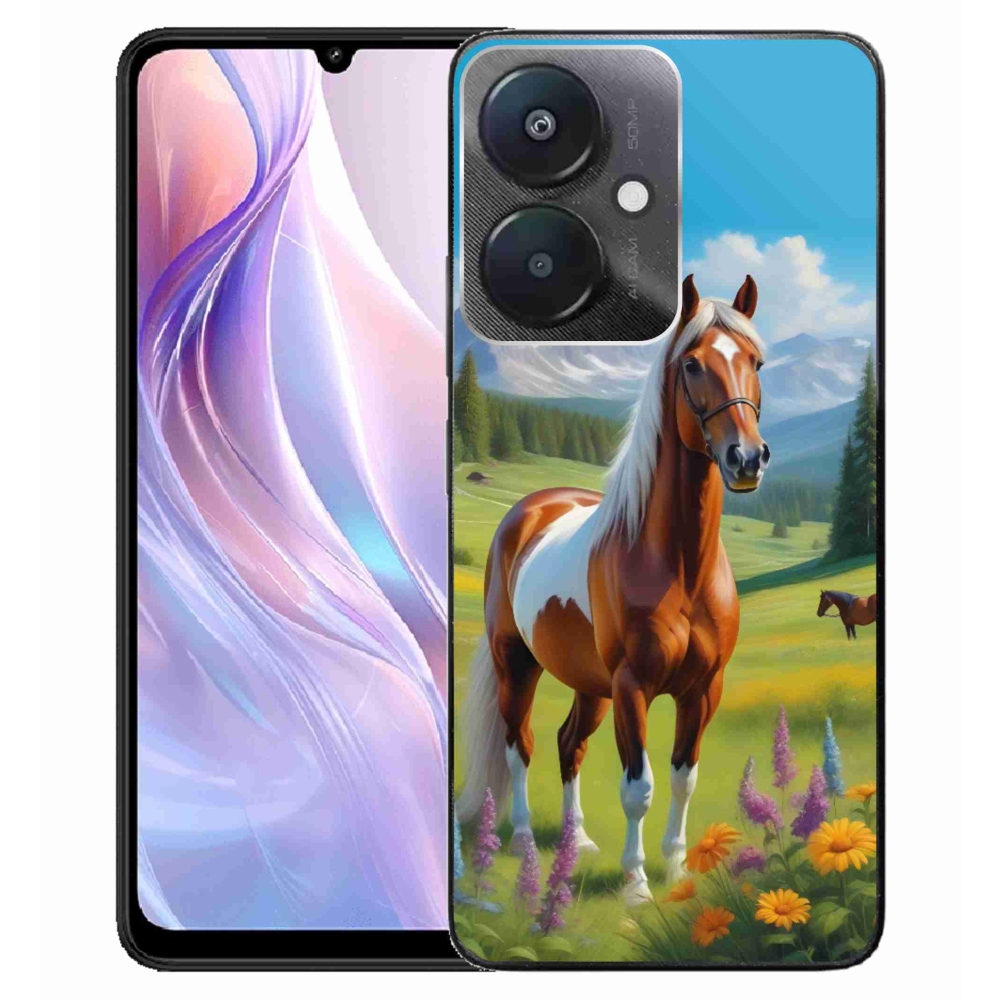 Gél borítás mmCase a Xiaomi Redmi 13C 5G számára - ló a réten