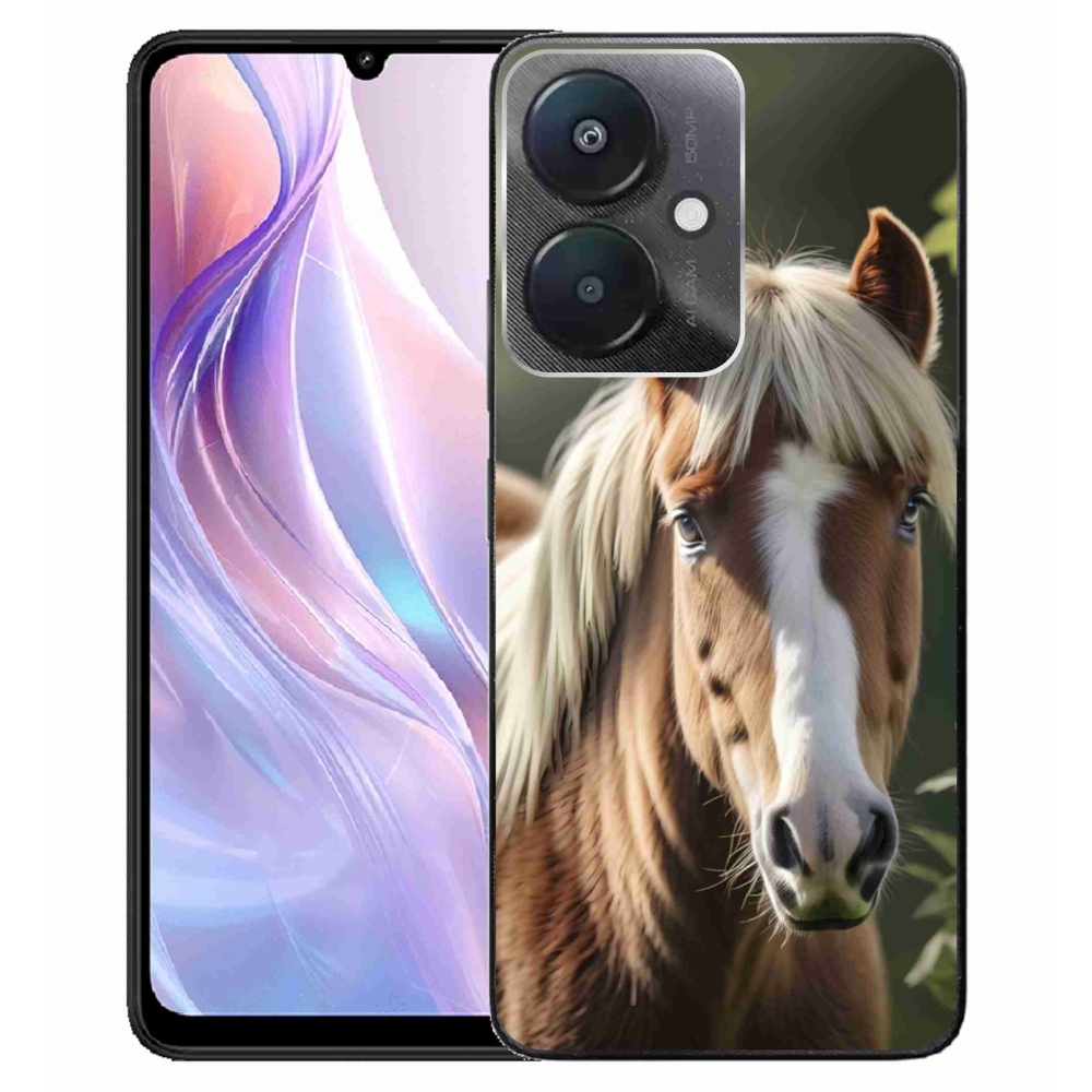 Gél borítás mmCase a Xiaomi Redmi 13C 5G számára - ló könnyű sörénnyel