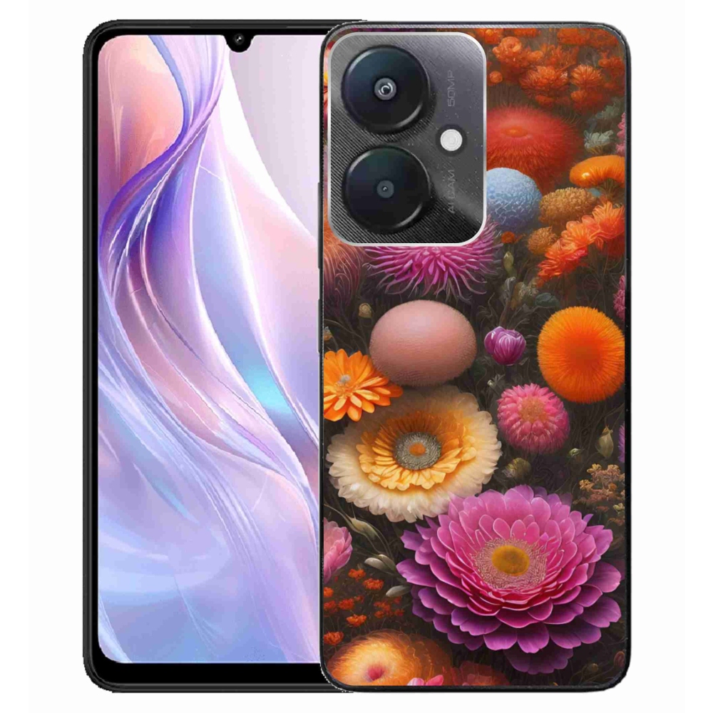 Gél borító mmCase a Xiaomi Redmi 13C 5G számára - virágos kompozíció