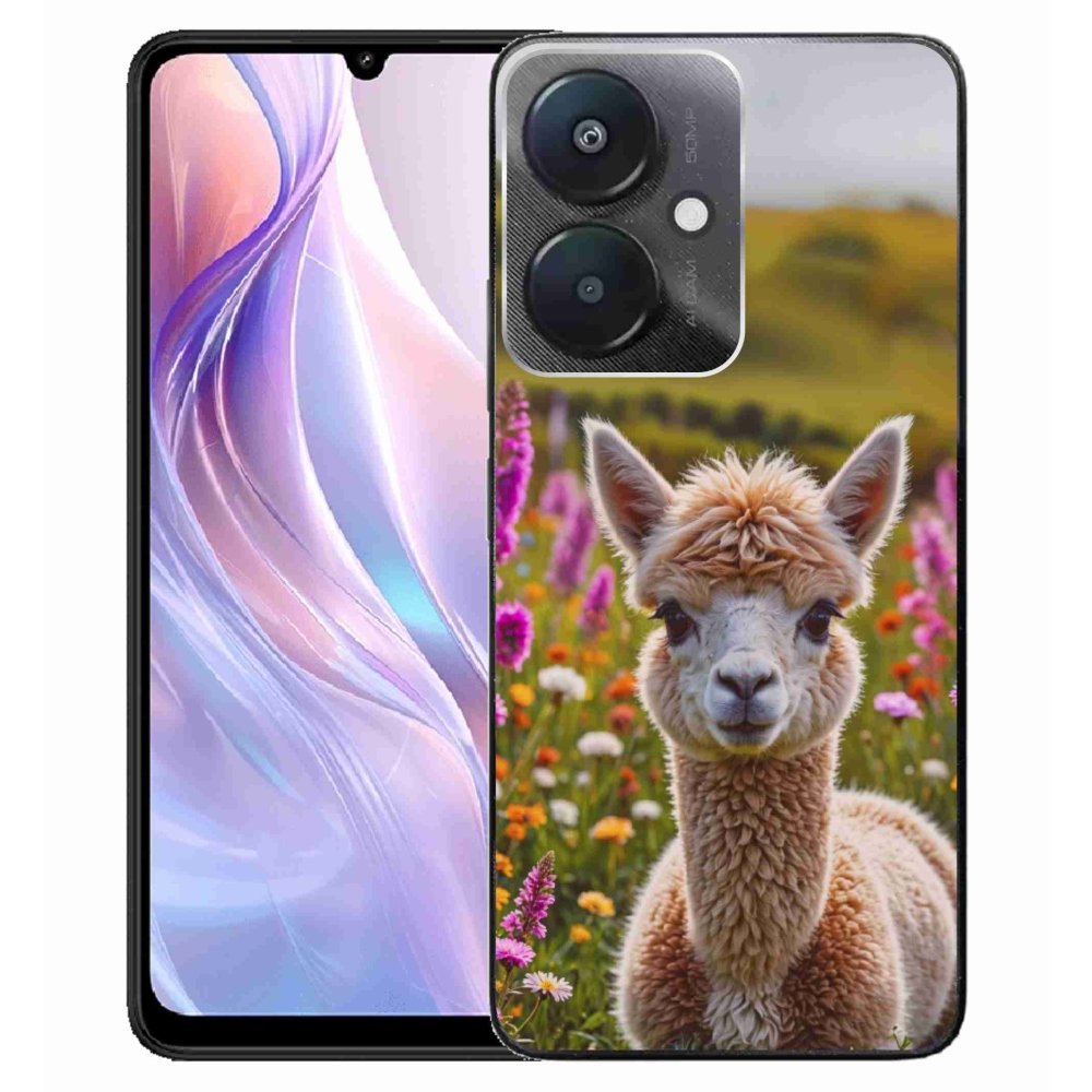 Gél borítás mmCase a Xiaomi Redmi 13C 5G számára - láma a réten