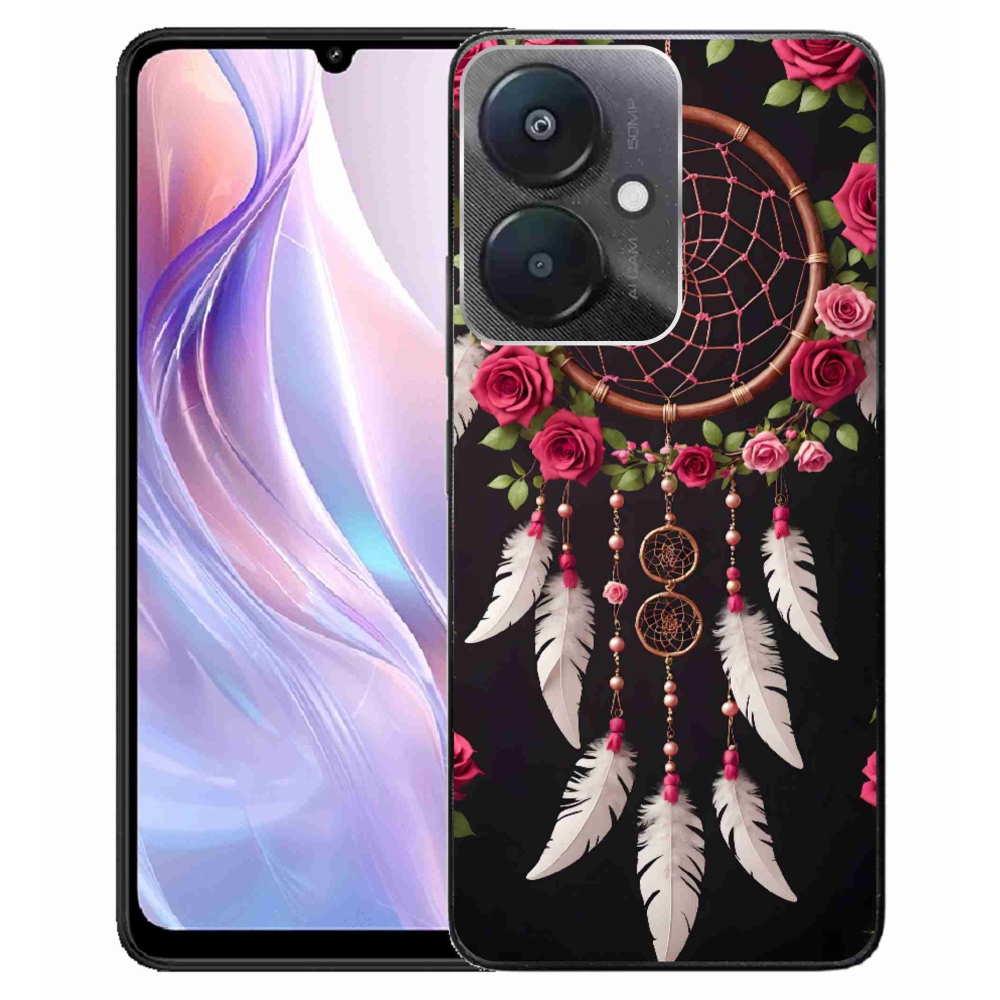 Gél borító mmCase a Xiaomi Redmi 13C 5G számára - álomfogó rózsákkal