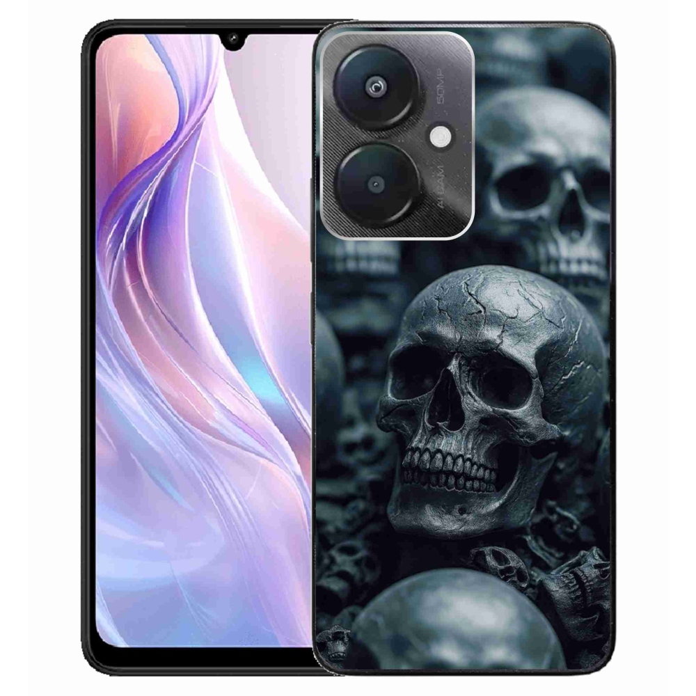 Gél borítás mmCase a Xiaomi Redmi 13C 5G számára - koponya 2