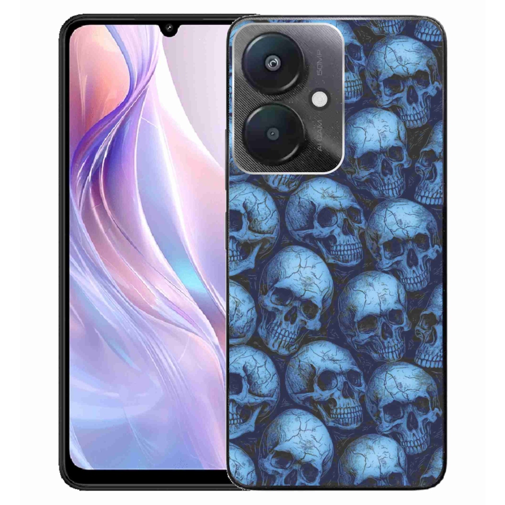 Gél borítás mmCase a Xiaomi Redmi 13C 5G számára - koponyák