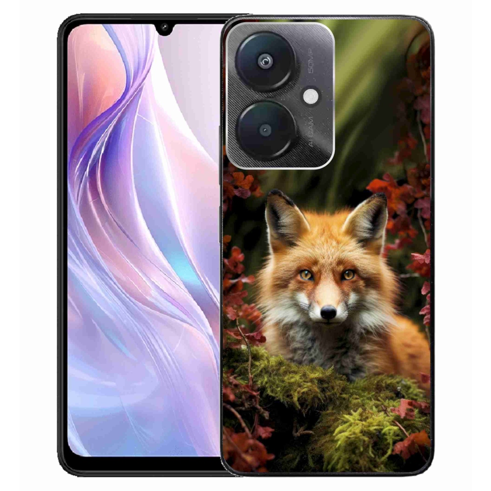 Gél borítás mmCase a Xiaomi Redmi 13C 5G-hez - róka az erdőben