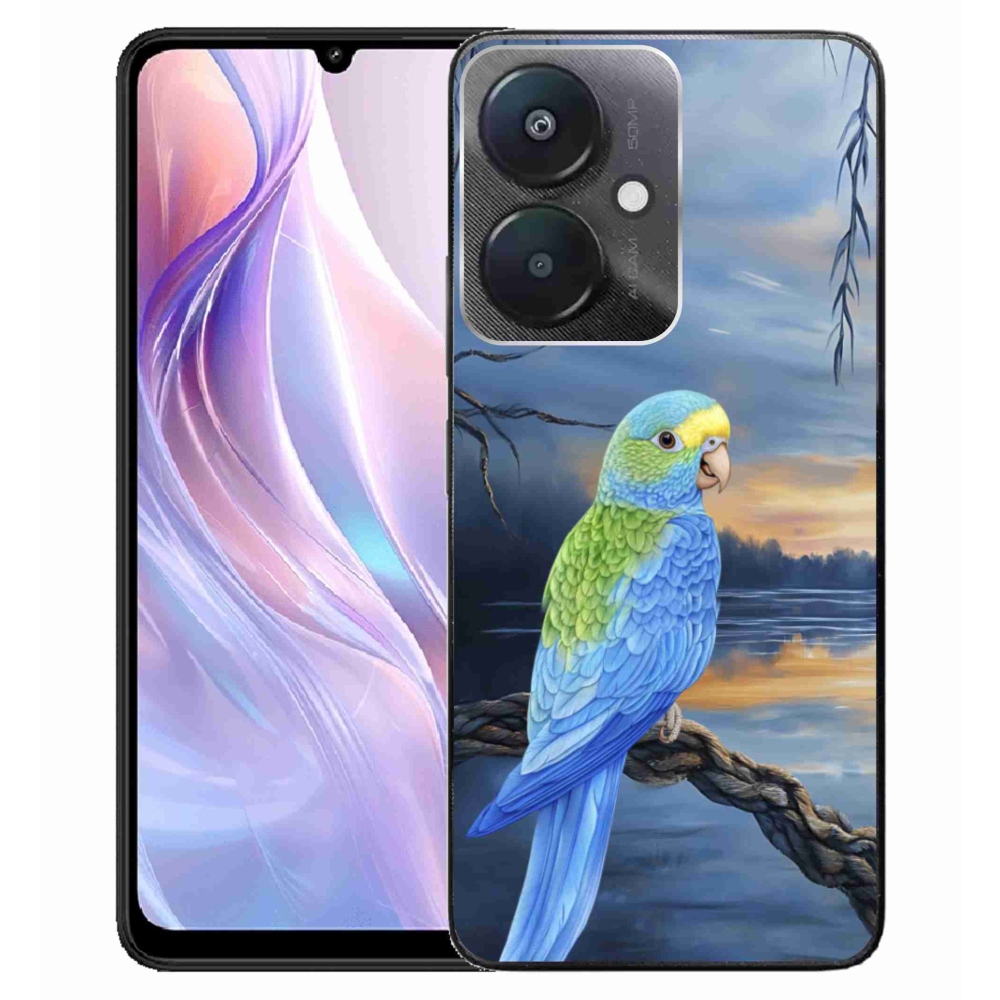 Gél borítás mmCase a Xiaomi Redmi 13C 5G-hez - kék papagáj