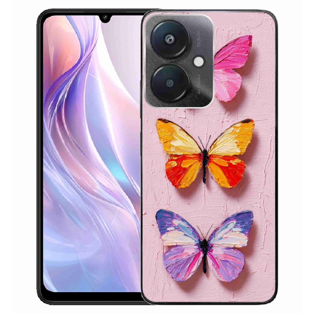 Gél borító mmCase a Xiaomi Redmi 13C 5G számára - pillangó szentháromság