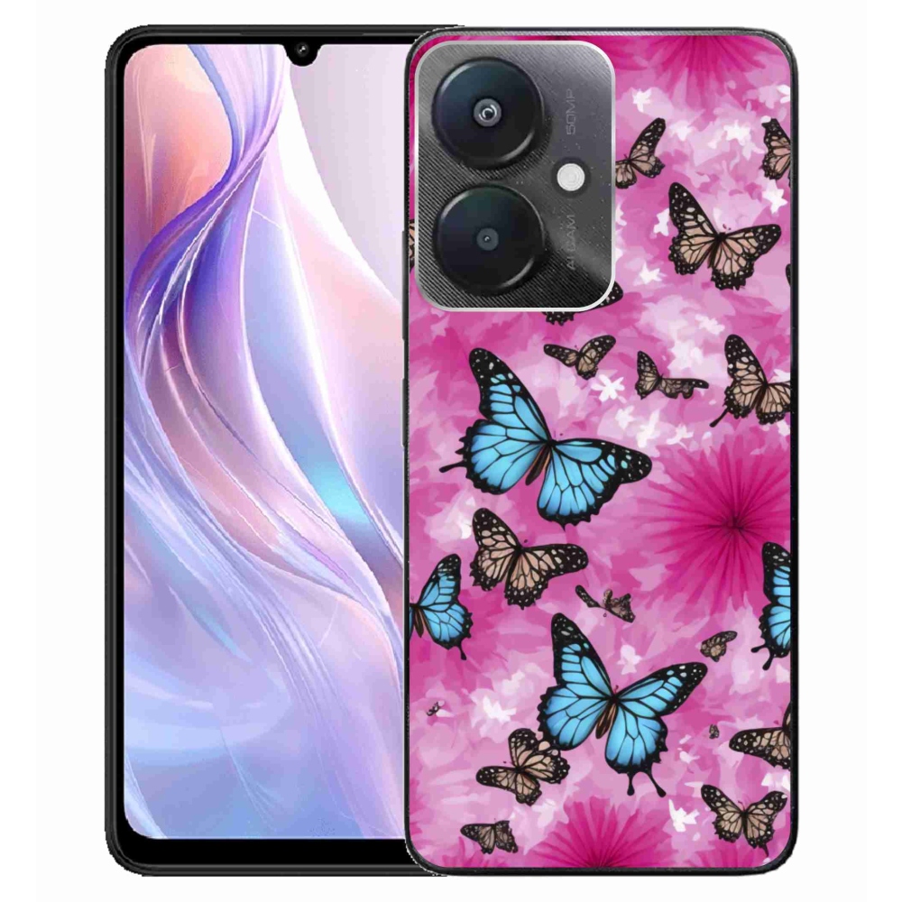 Gél borítás mmCase a Xiaomi Redmi 13C 5G számára - pillangókert