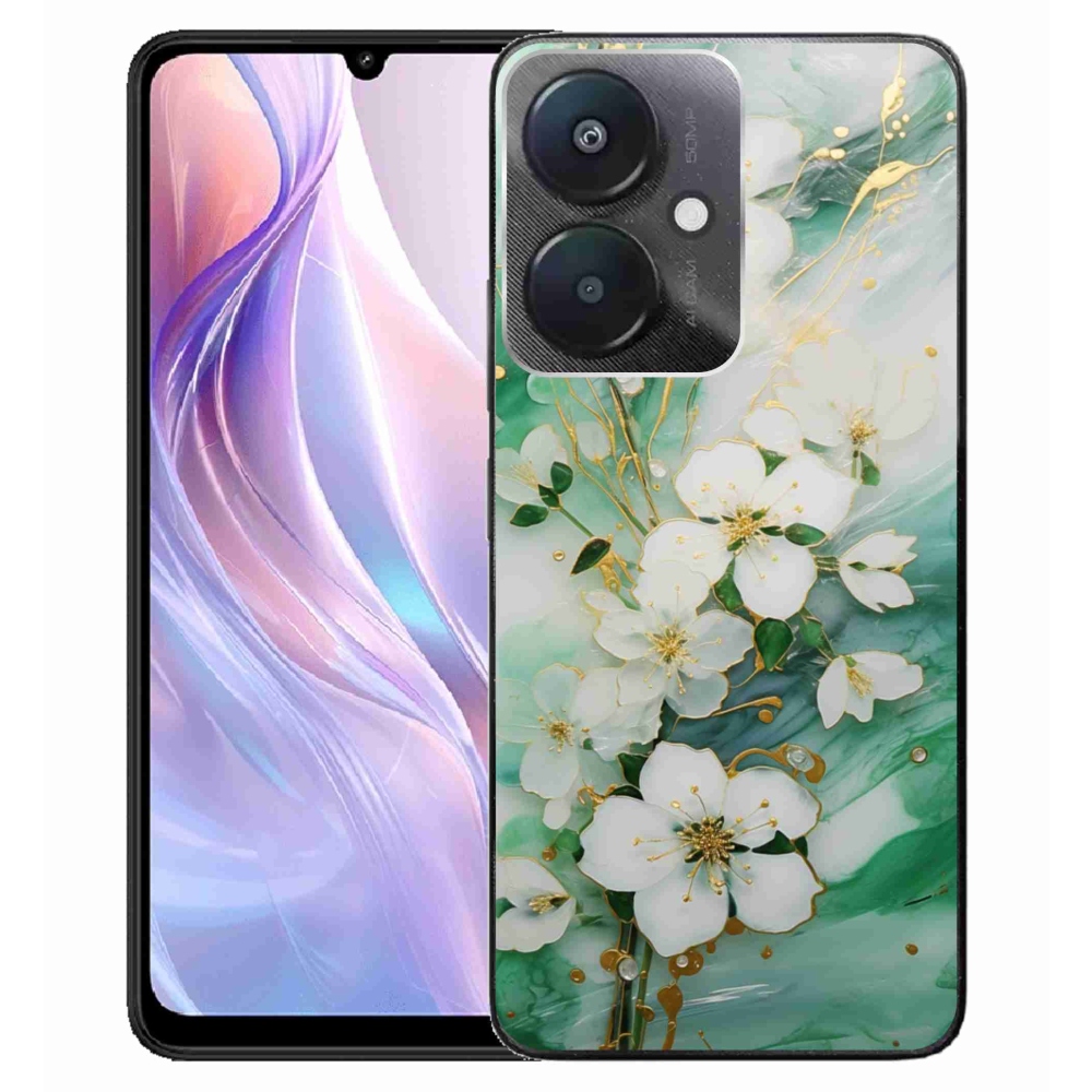 Gél borító mmCase a Xiaomi Redmi 13C 5G számára - finom virágok