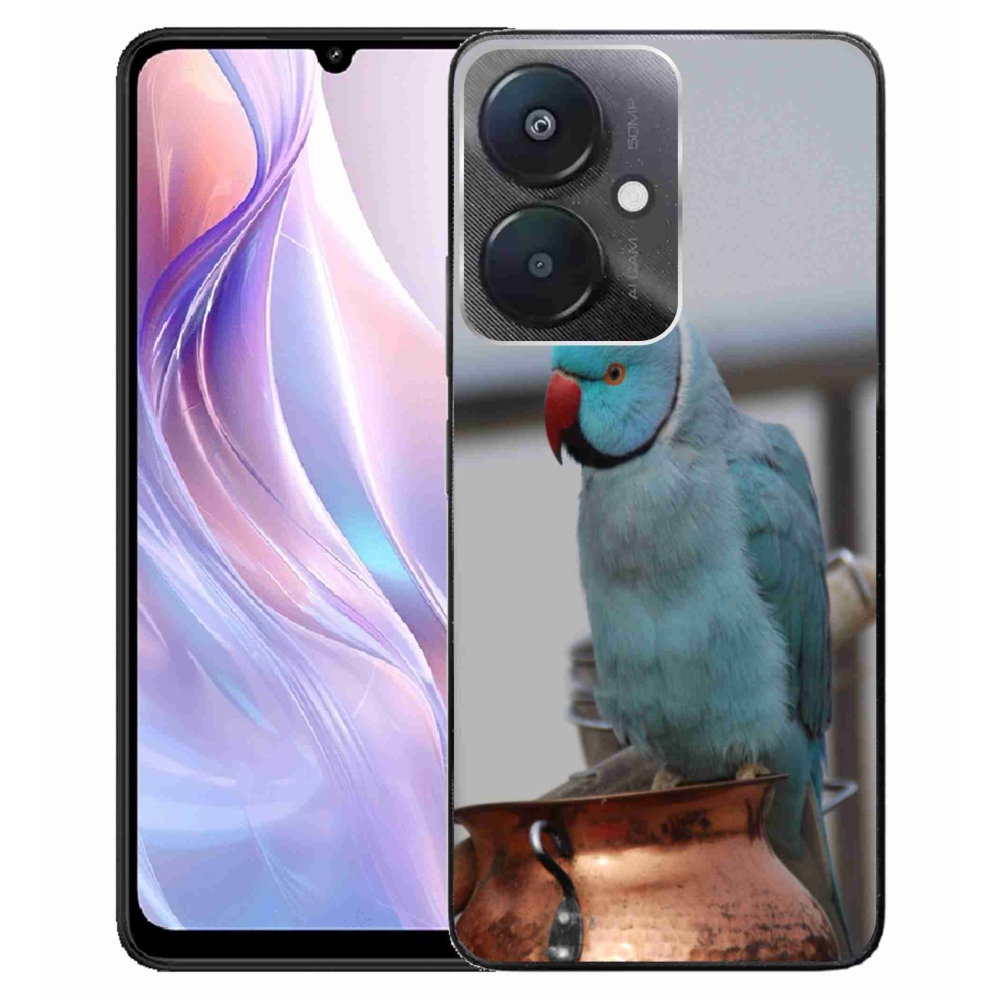 Gél borítás mmCase a Xiaomi Redmi 13C 5G-hez - papagáj alexander kék