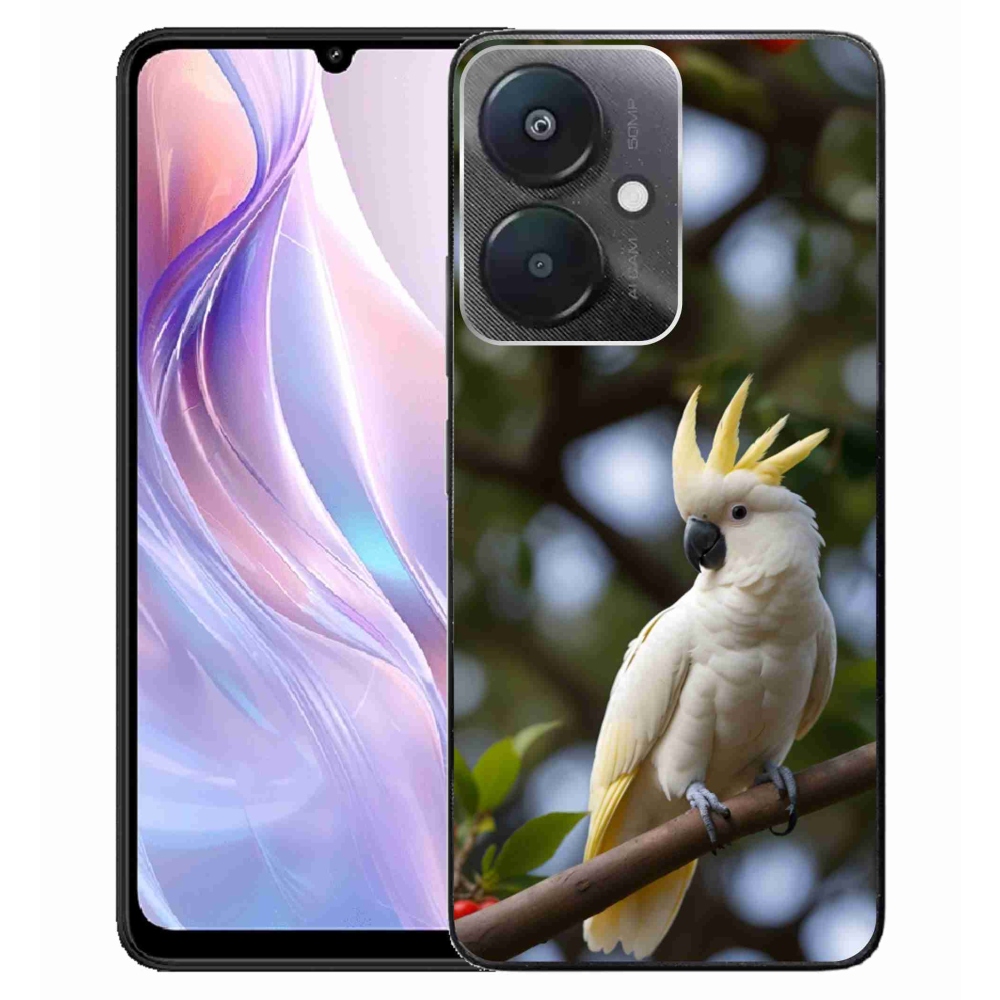 Gél borítás mmCase a Xiaomi Redmi 13C 5G számára - papagáj kakadu 3
