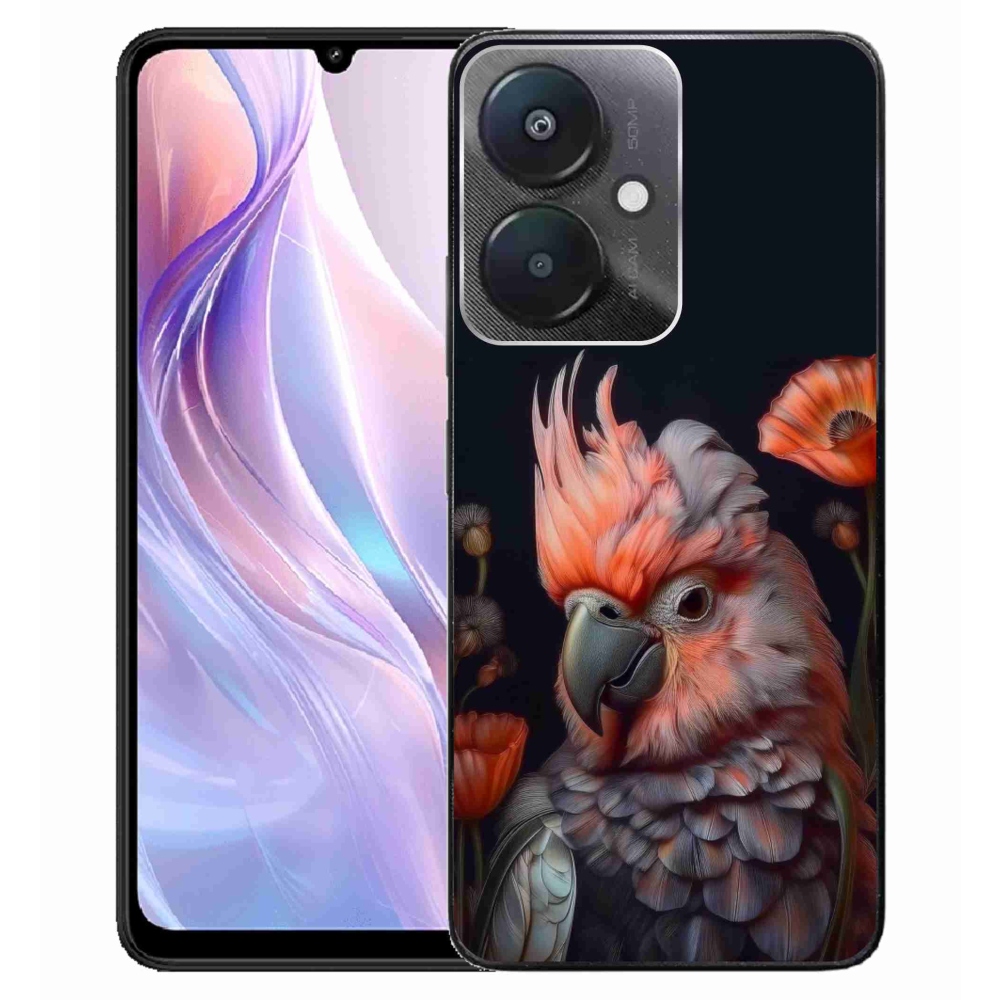 Gél borító mmCase a Xiaomi Redmi 13C 5G-hez - papagáj kakadu színekben