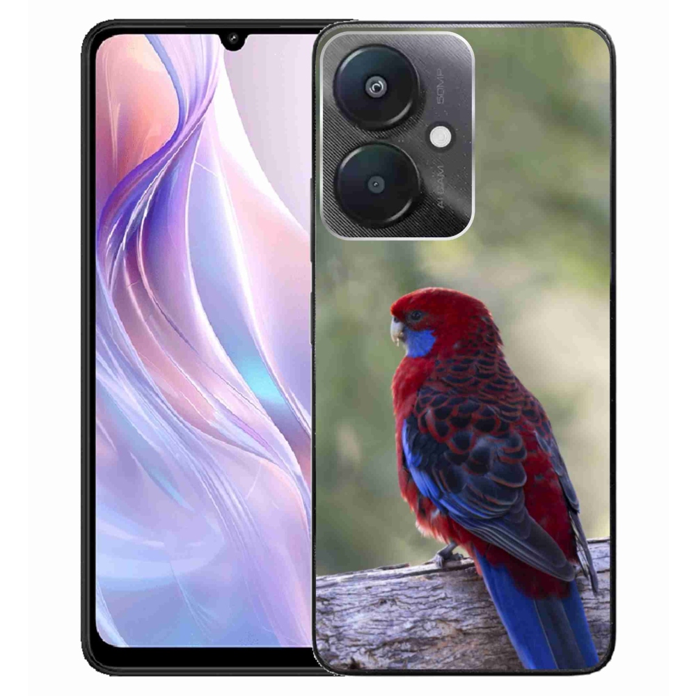 Gél borítás mmCase a Xiaomi Redmi 13C 5G-hez - papagáj rosela