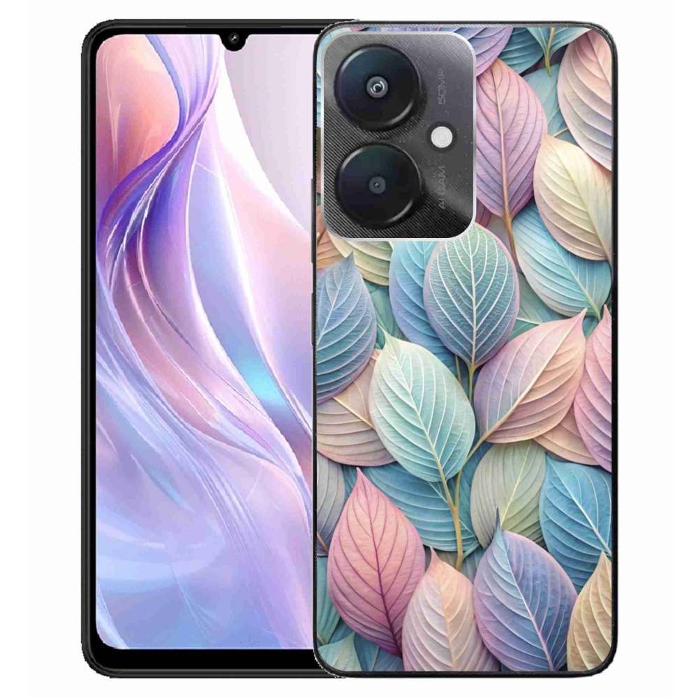 Gél borító mmCase a Xiaomi Redmi 13C 5G számára - pasztell levelek