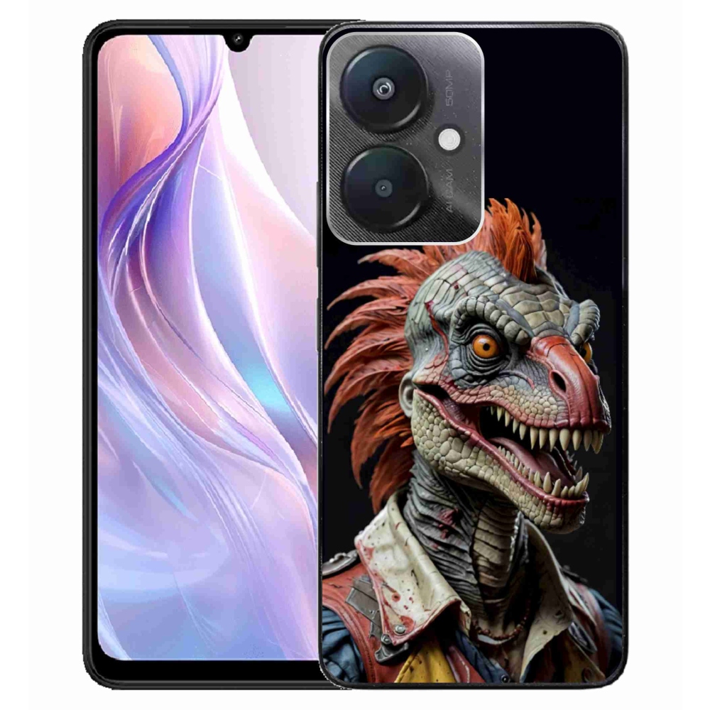 Gél borítás mmCase a Xiaomi Redmi 13C 5G-hez - punk dinoszaurusz