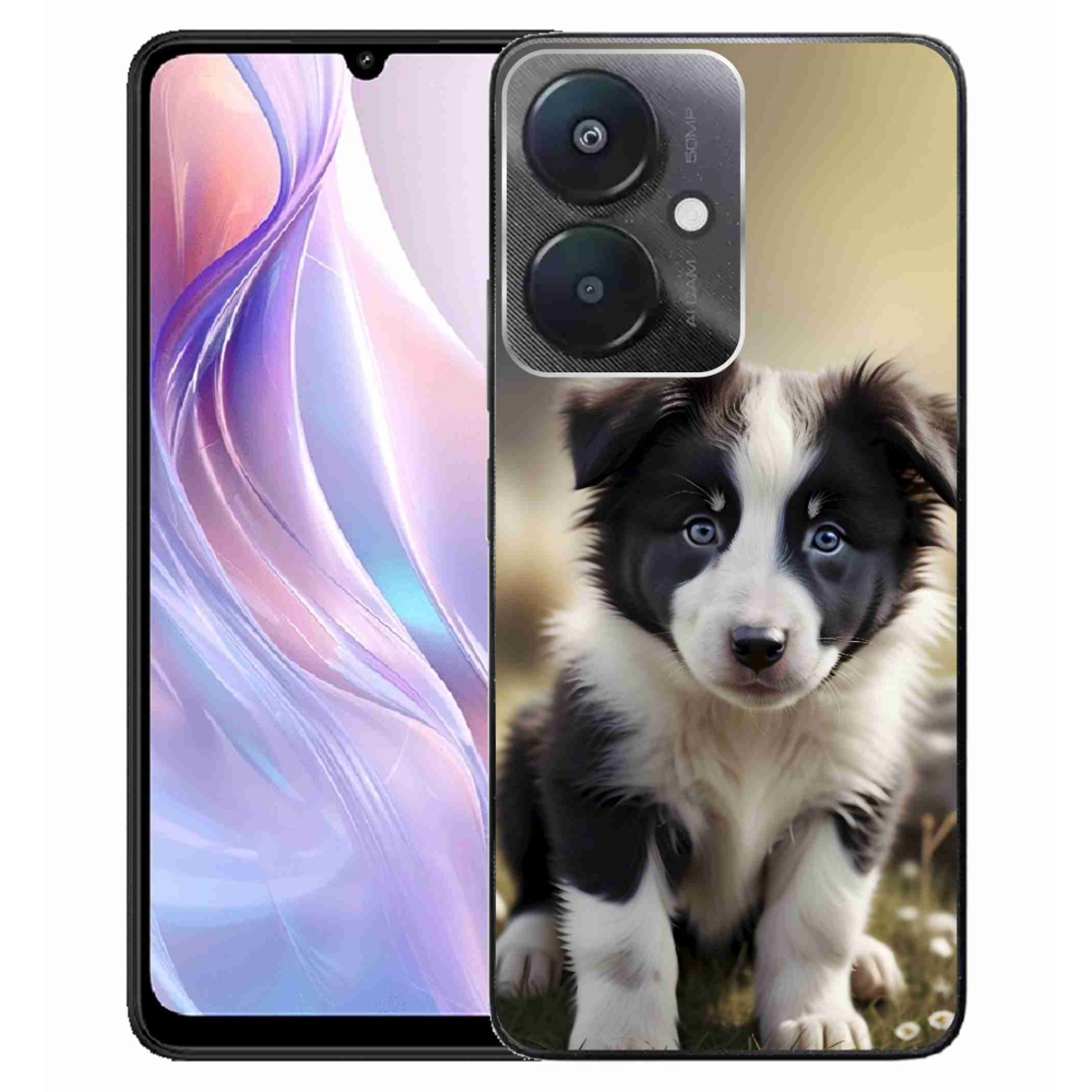 Gél borító mmCase a Xiaomi Redmi 13C 5G-hez - aranyos border collie