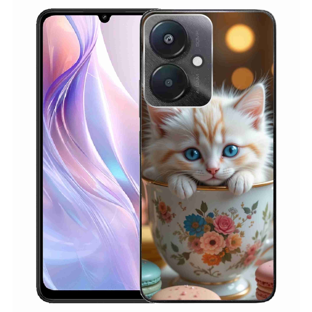 Gél borító mmCase a Xiaomi Redmi 13C 5G számára - aranyos cica 6