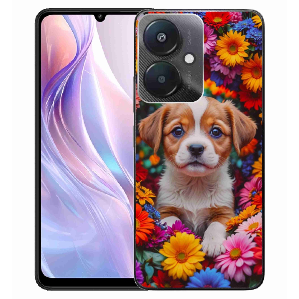 Gél borító mmCase a Xiaomi Redmi 13C 5G számára - aranyos kiskutya