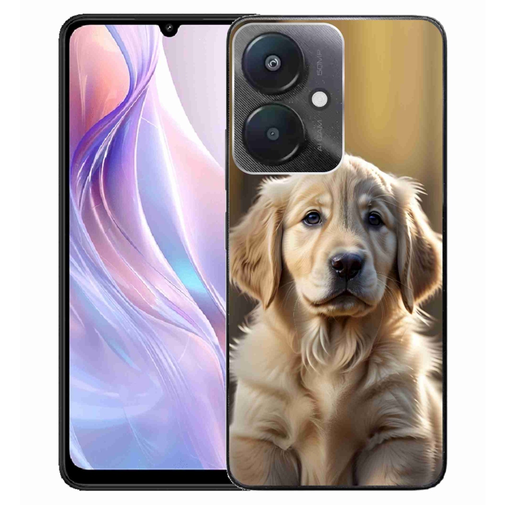 Gél borító mmCase a Xiaomi Redmi 13C 5G számára - aranyos arany retriever