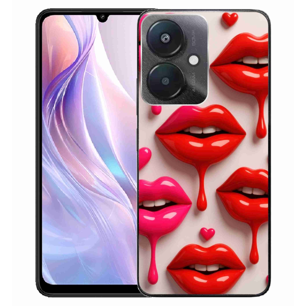 Gél borítás mmCase a Xiaomi Redmi 13C 5G számára - ajkak 2