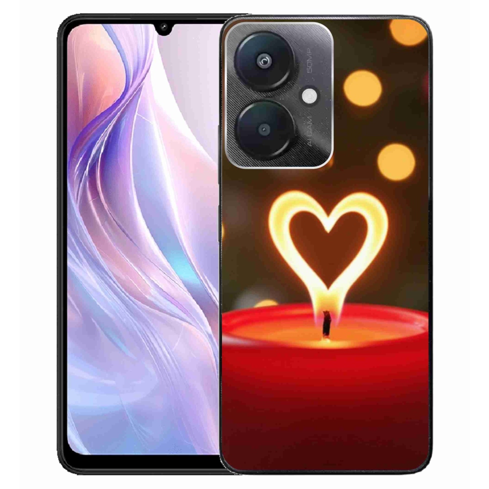 Gél borító mmCase a Xiaomi Redmi 13C 5G számára - lángszív