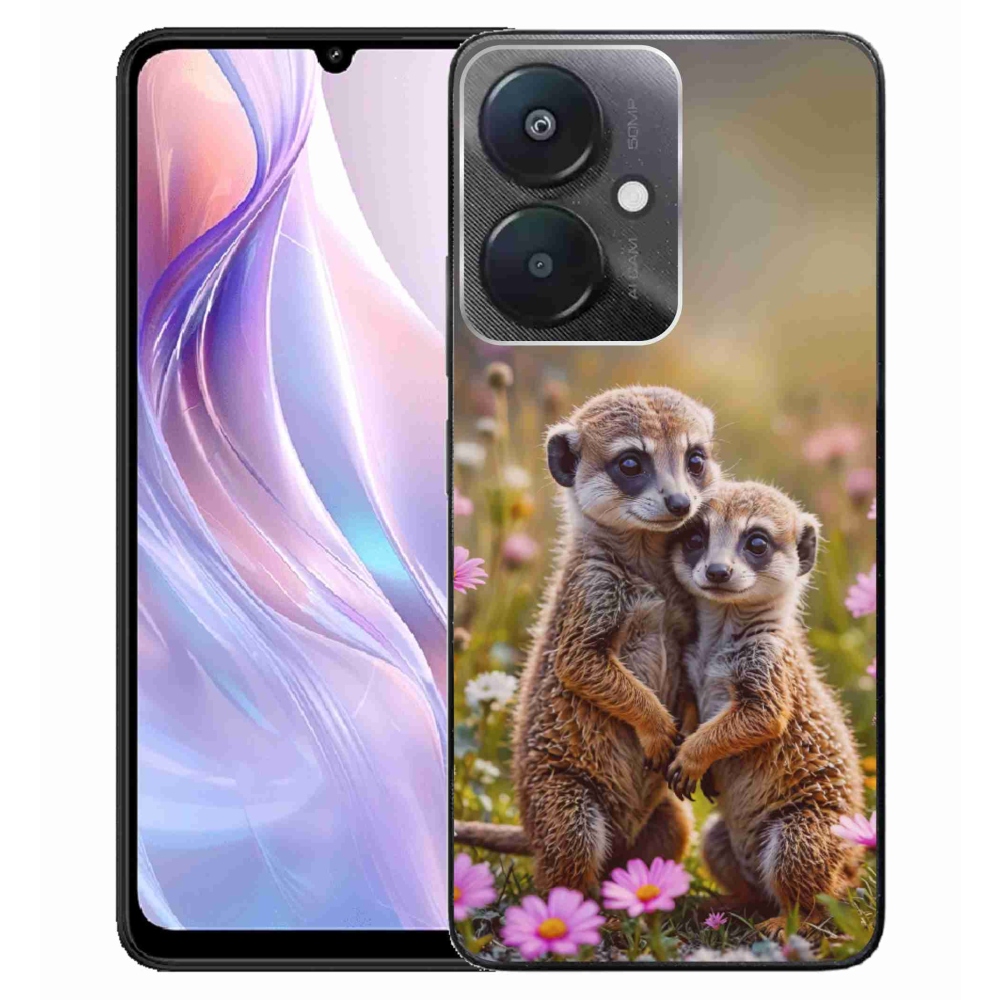 Gél borító mmCase a Xiaomi Redmi 13C 5G-hez - szurikátás duó