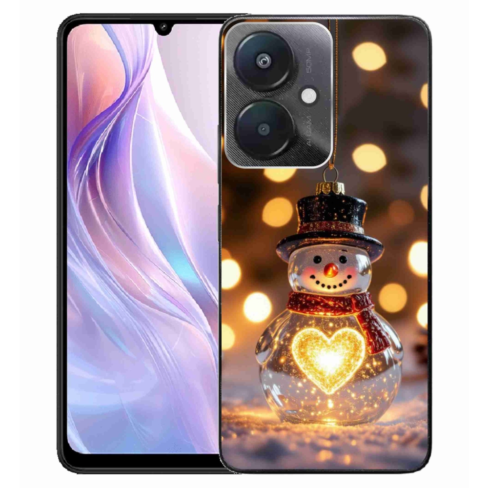 Gél borítás mmCase a Xiaomi Redmi 13C 5G számára - karácsonyi hóember