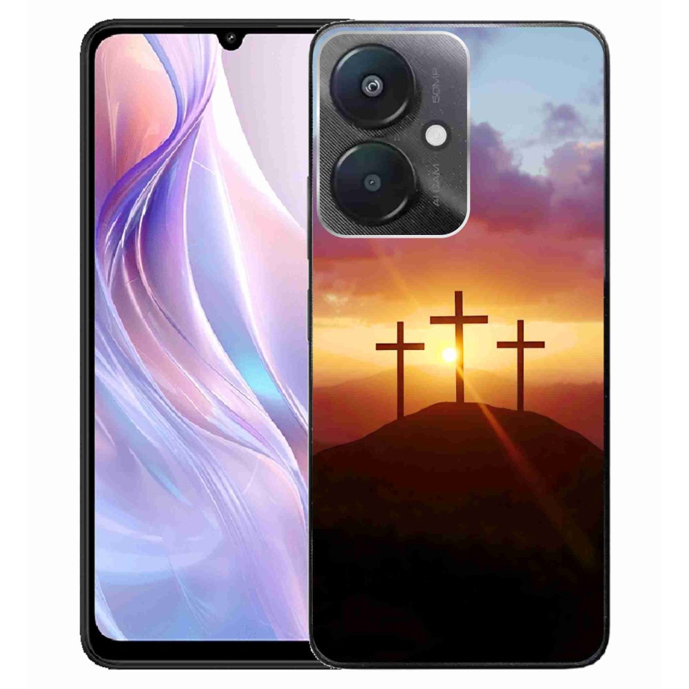 Gél borítás mmCase a Xiaomi Redmi 13C 5G számára - három kereszt