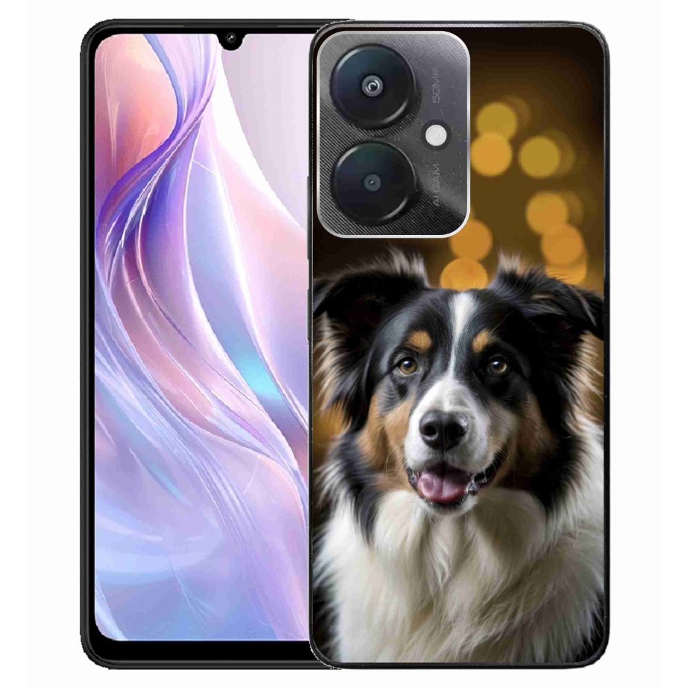 Gél borítás mmCase a Xiaomi Redmi 13C 5G-hez - mosolygó ausztrál juhászkutya