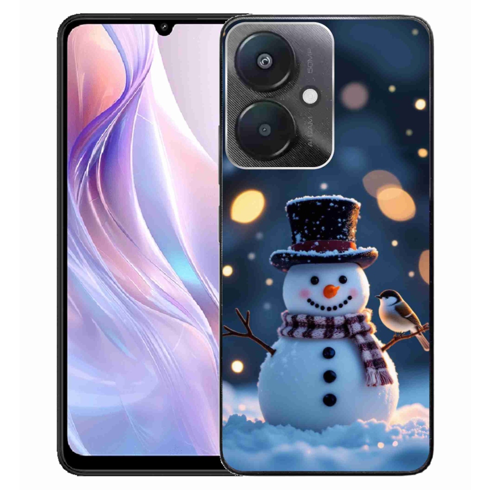 Gél borítás mmCase a Xiaomi Redmi 13C 5G számára - karácsonyi hóember