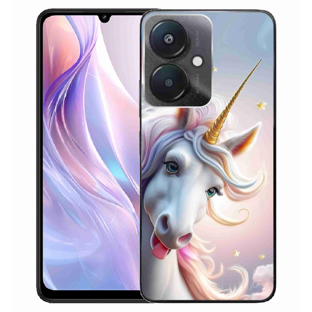 Gél borítás mmCase a Xiaomi Redmi 13C 5G számára - vidám egyszarvú