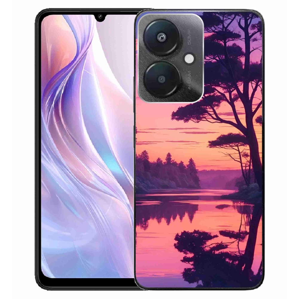 Gél borító mmCase a Xiaomi Redmi 13C 5G számára - naplemente a tó felett