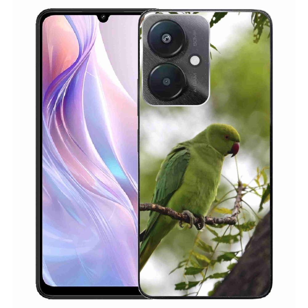 Gél borítás mmCase a Xiaomi Redmi 13C 5G számára - zöld papagáj