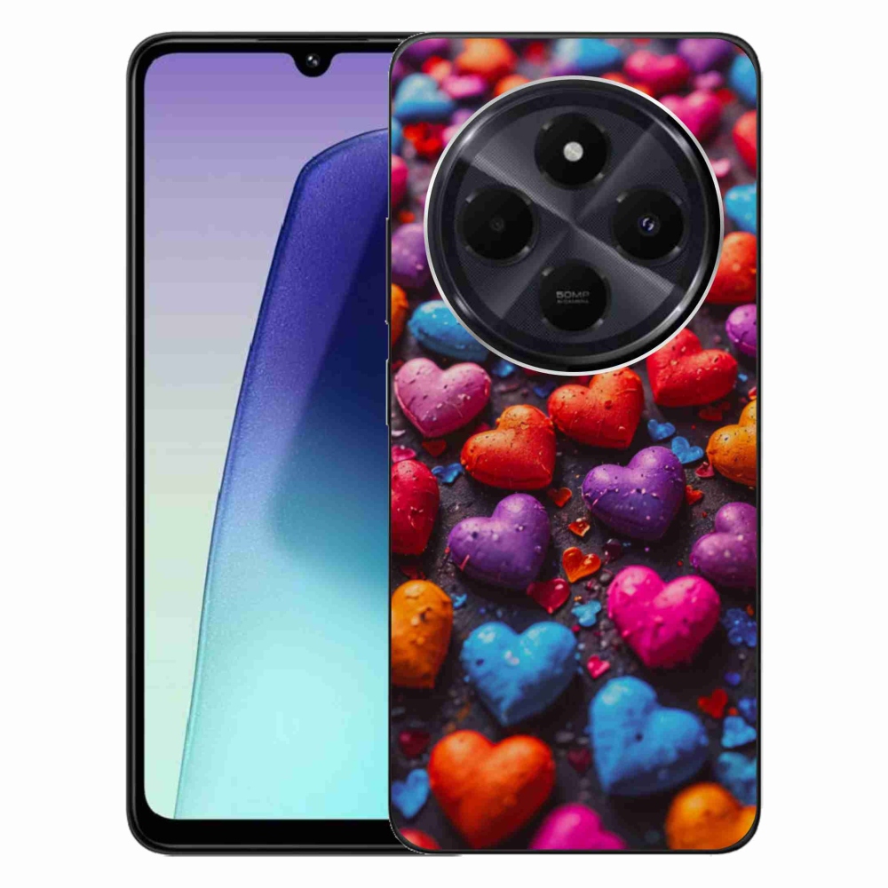 Gél borítás mmCase a Xiaomi Redmi 14C/Poco C75-hez - színes szívecske