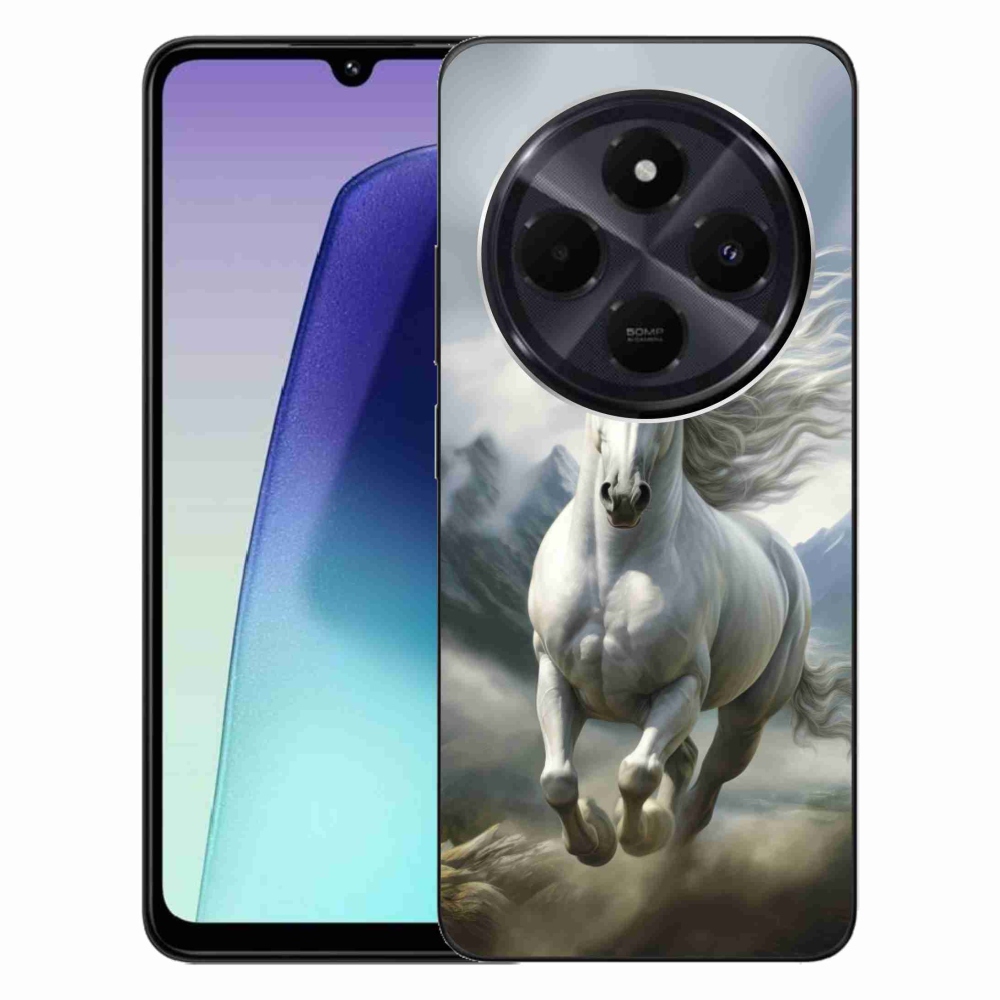 Gél borítás mmCase a Xiaomi Redmi 14C/Poco C75-hez - futó fehér ló 3