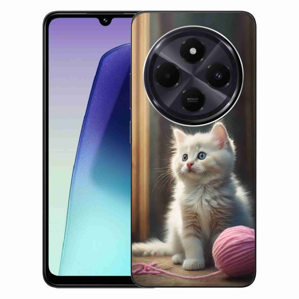 Gél borítás mmCase a Xiaomi Redmi 14C/Poco C75-hez - fehér cica 2