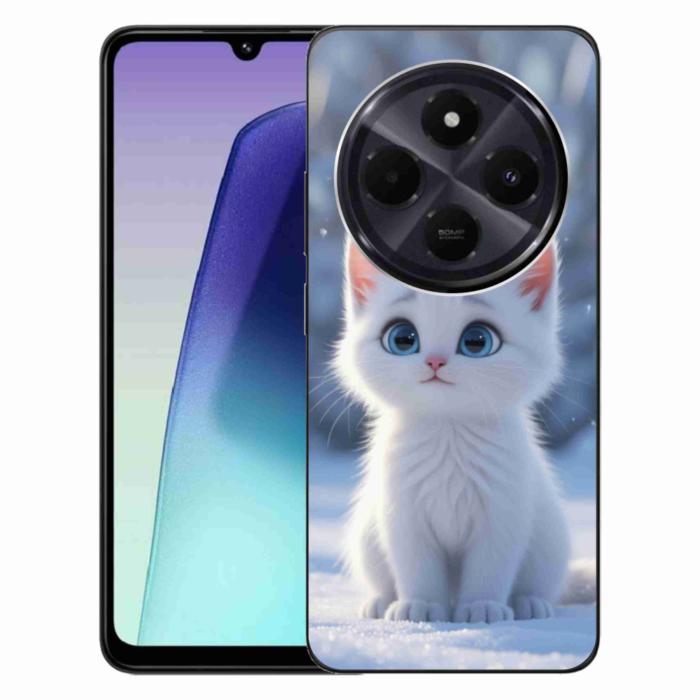 Gél borítás mmCase a Xiaomi Redmi 14C/Poco C75-hez - fehér cica 3