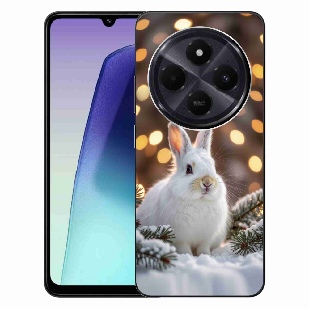 Gél borítás mmCase a Xiaomi Redmi 14C/Poco C75-hez - fehér nyuszi