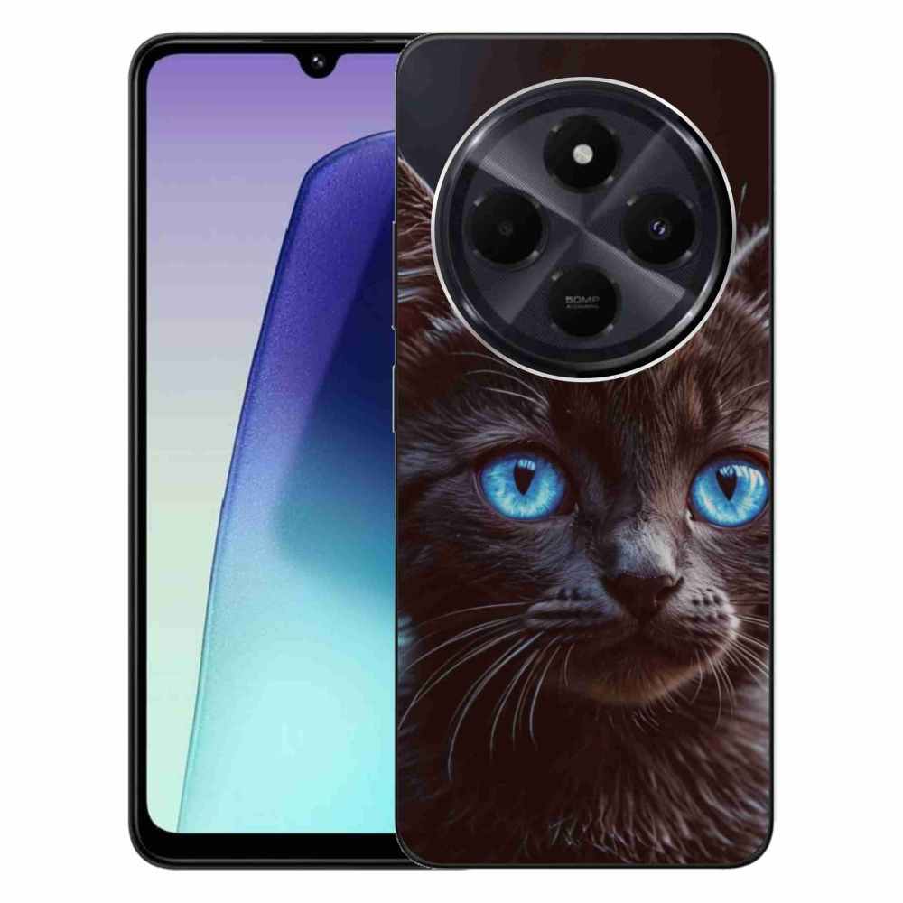 Gél borítás mmCase a Xiaomi Redmi 14C/Poco C75-hez - fekete cica 2