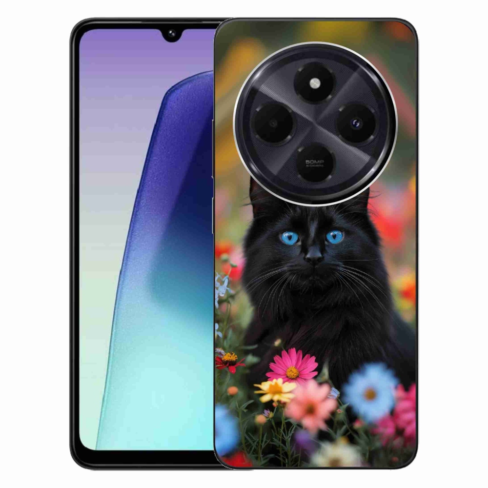 Gél borítás mmCase a Xiaomi Redmi 14C/Poco C75-hez - fekete cica 4