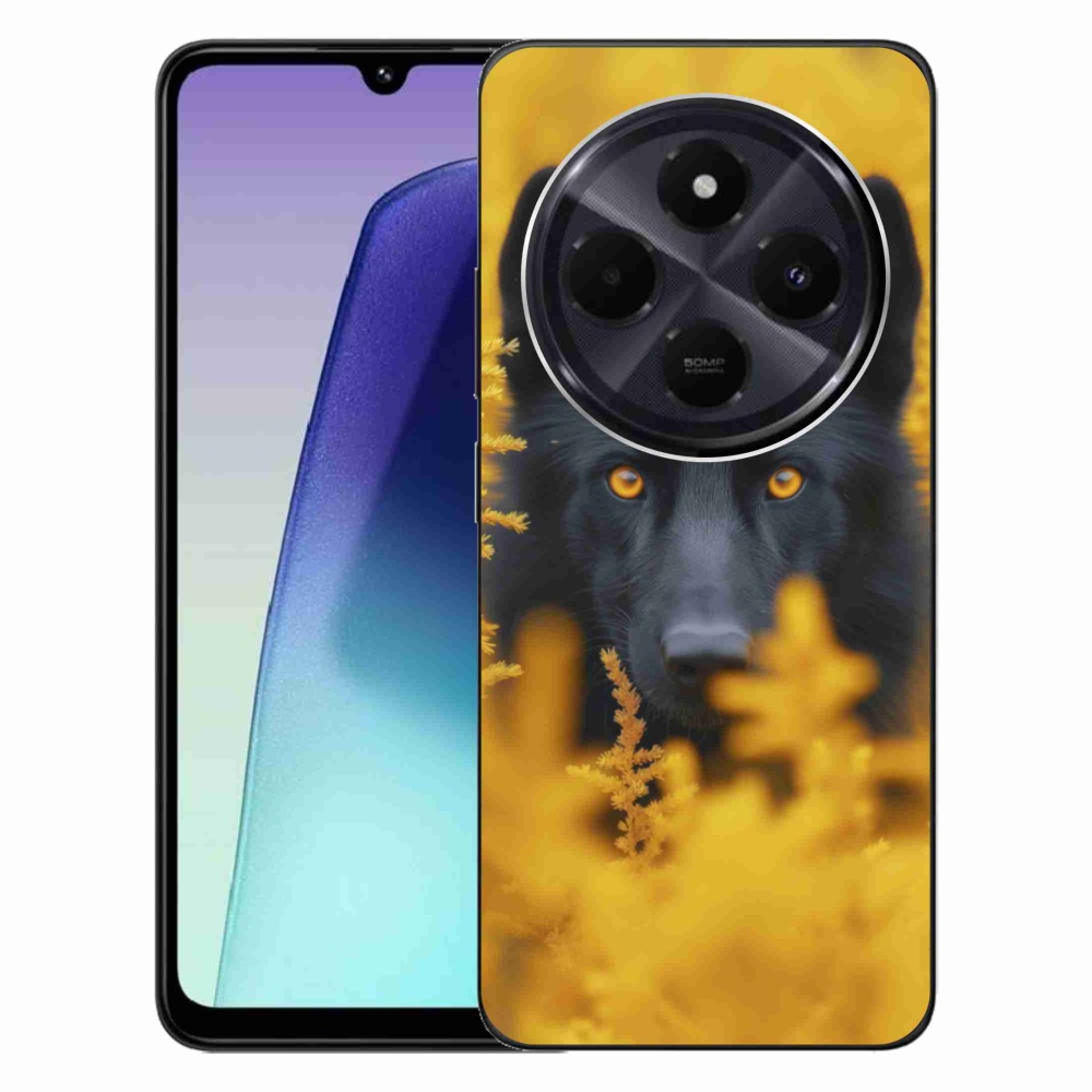 Gél borítás mmCase a Xiaomi Redmi 14C/Poco C75-hez - fekete farkas 2
