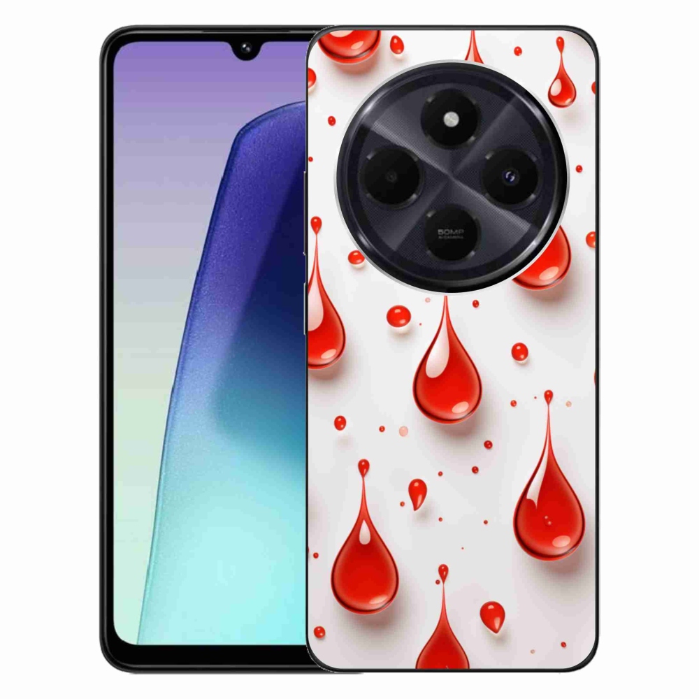 Gél borítás mmCase a Xiaomi Redmi 14C/Poco C75-hez - piros cseppek