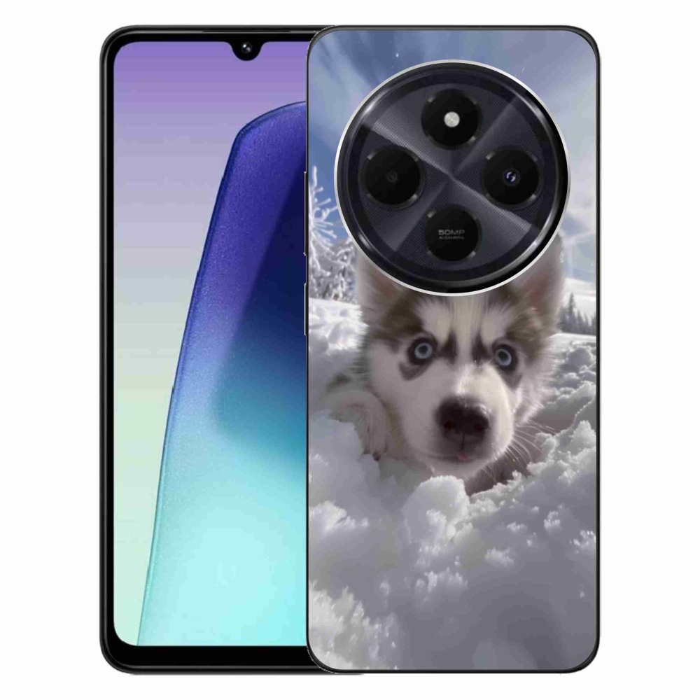Gél borítás mmCase a Xiaomi Redmi 14C/Poco C75-hez - husky a hóban