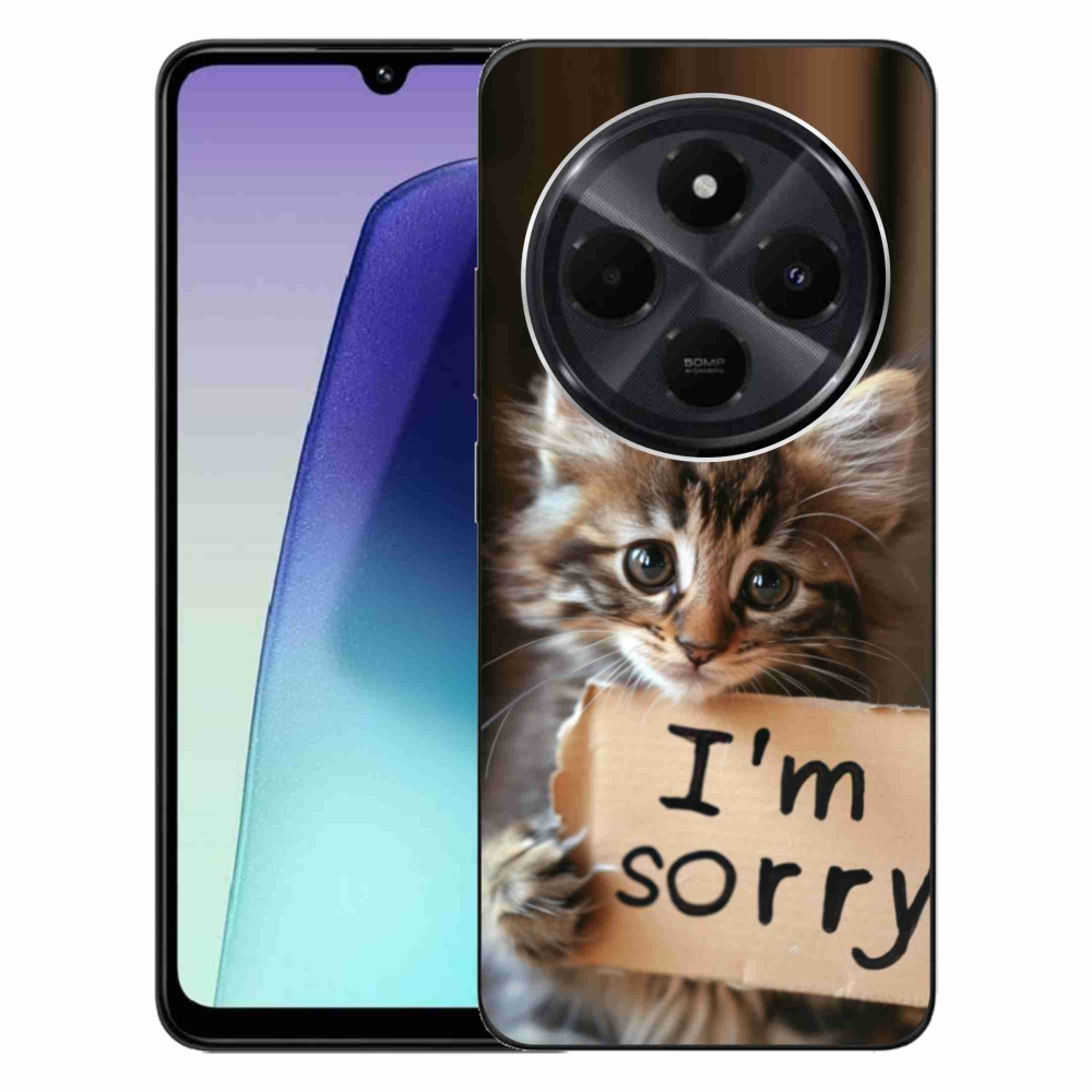 Gél borítás mmCase a Xiaomi Redmi 14C/Poco C75-hez - macska bocsánatkérése