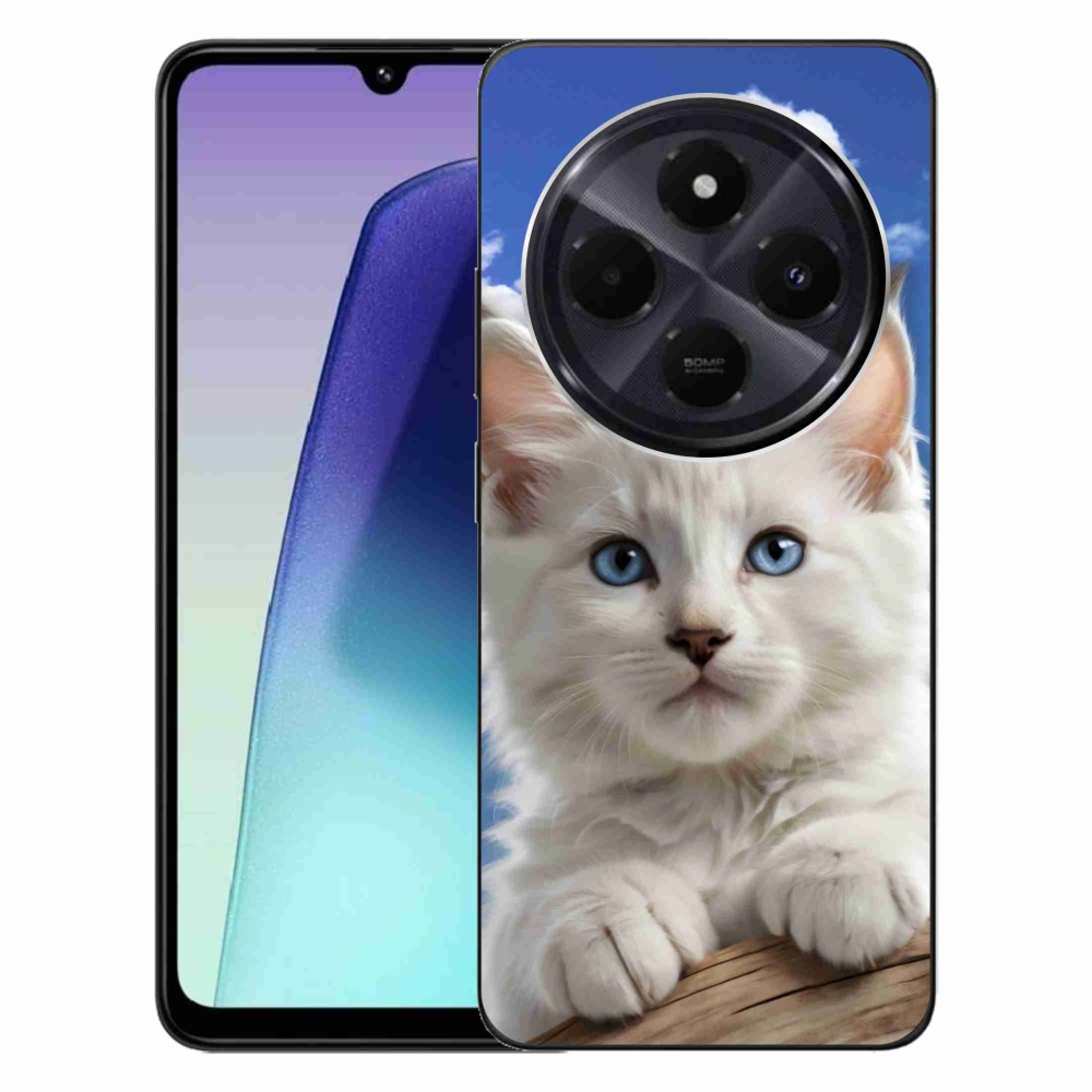 Gél borító mmCase a Xiaomi Redmi 14C/Poco C75-hez - cica és felhők