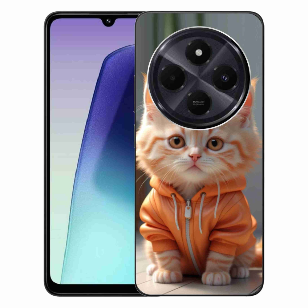 Gél borítás mmCase a Xiaomi Redmi 14C/Poco C75-hez - cica melegítőben