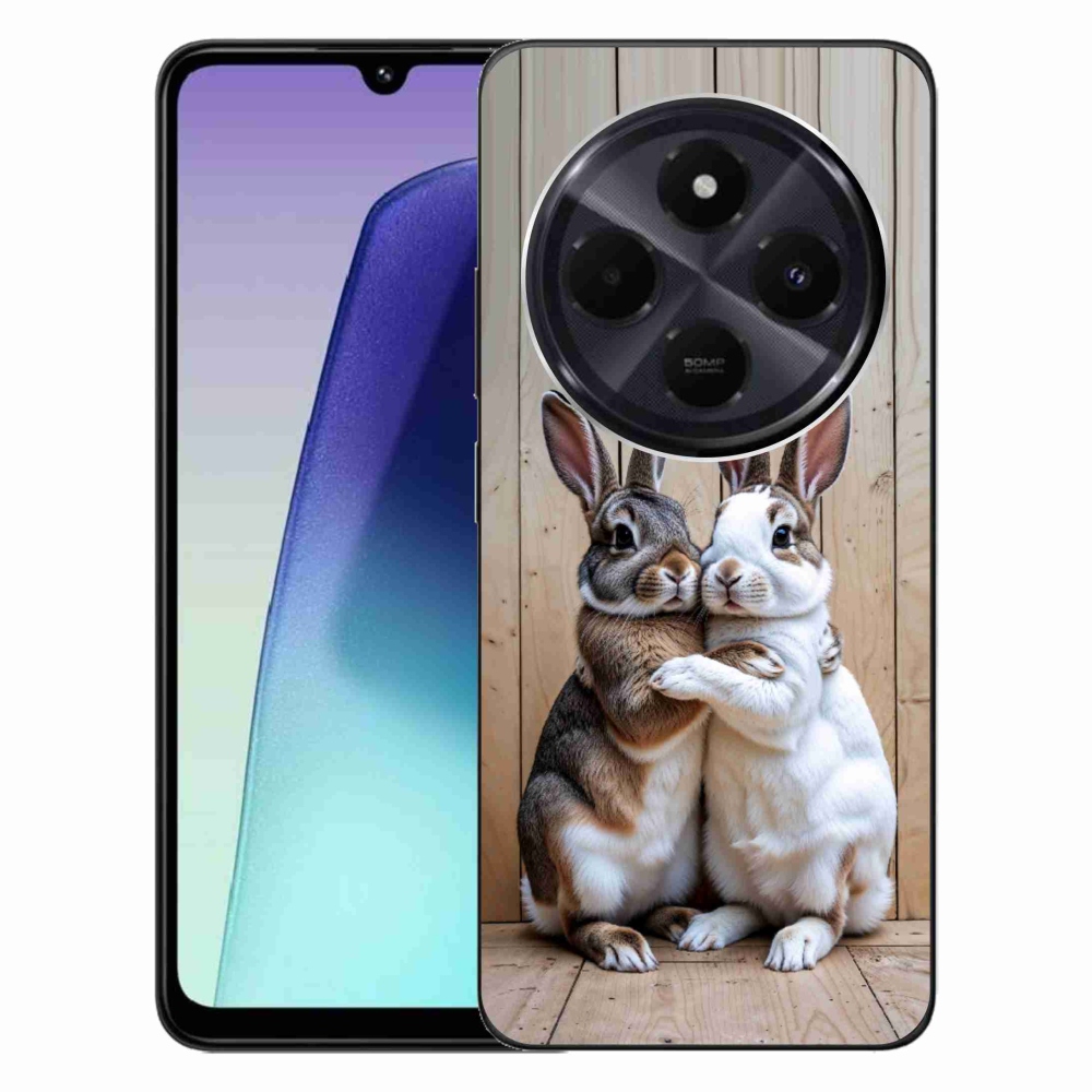 Gél borítás mmCase a Xiaomi Redmi 14C/Poco C75 számára - nyúl pár
