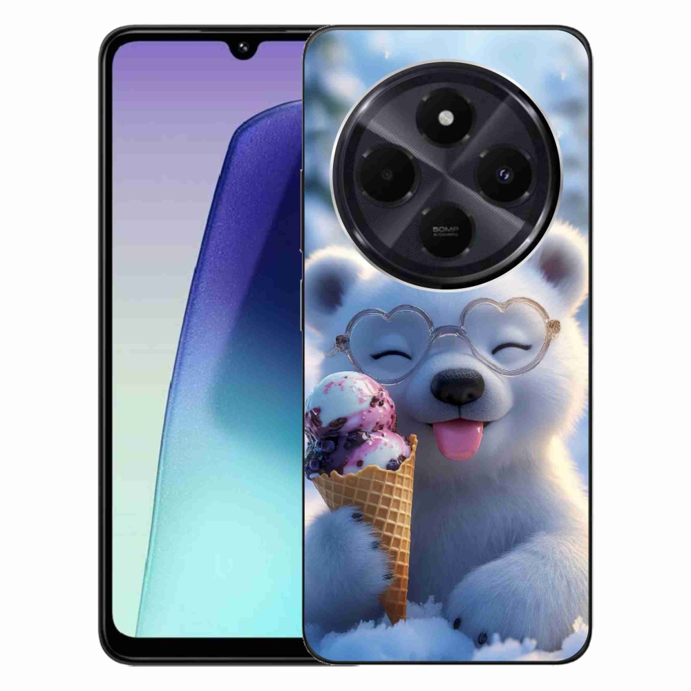 Gél borítás mmCase a Xiaomi Redmi 14C/Poco C75-hez - mackó fagylalttal
