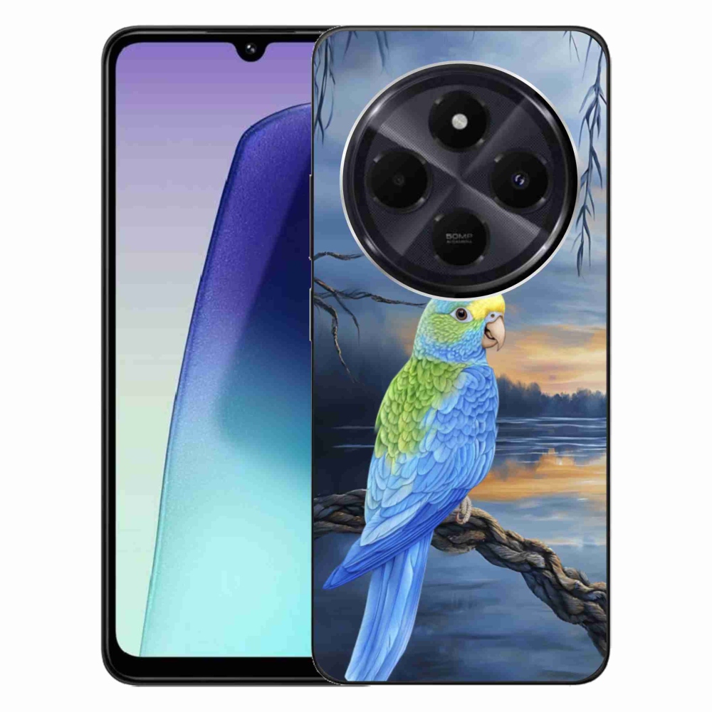 Gél borítás mmCase a Xiaomi Redmi 14C/Poco C75 készülékhez - kék papagáj